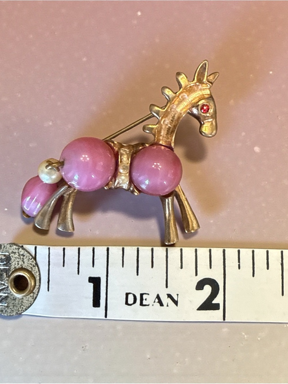 Vintage Gold Tone Horse Brooch